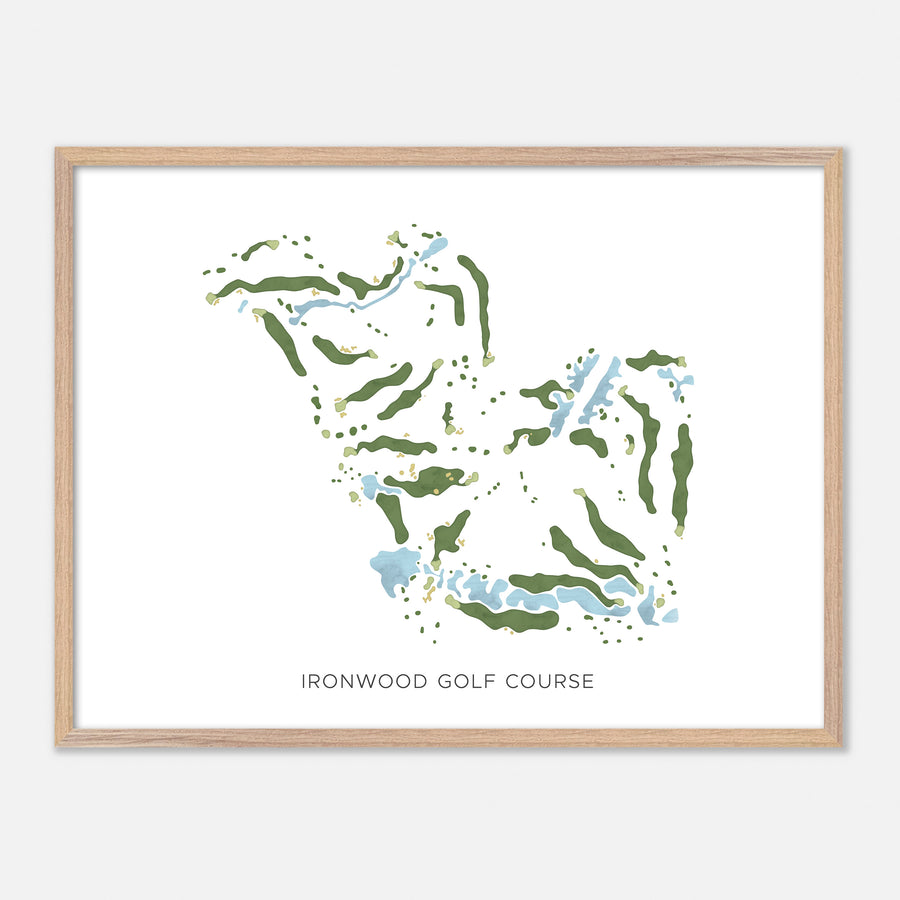Print of Ironwood Golf Course Modern Map