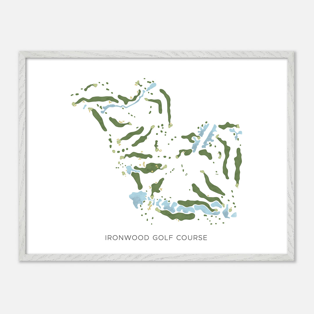 Print of Ironwood Golf Course Modern Map
