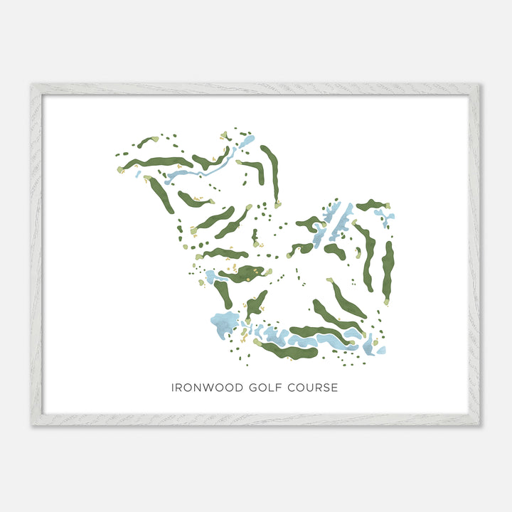 Print of Ironwood Golf Course Modern Map