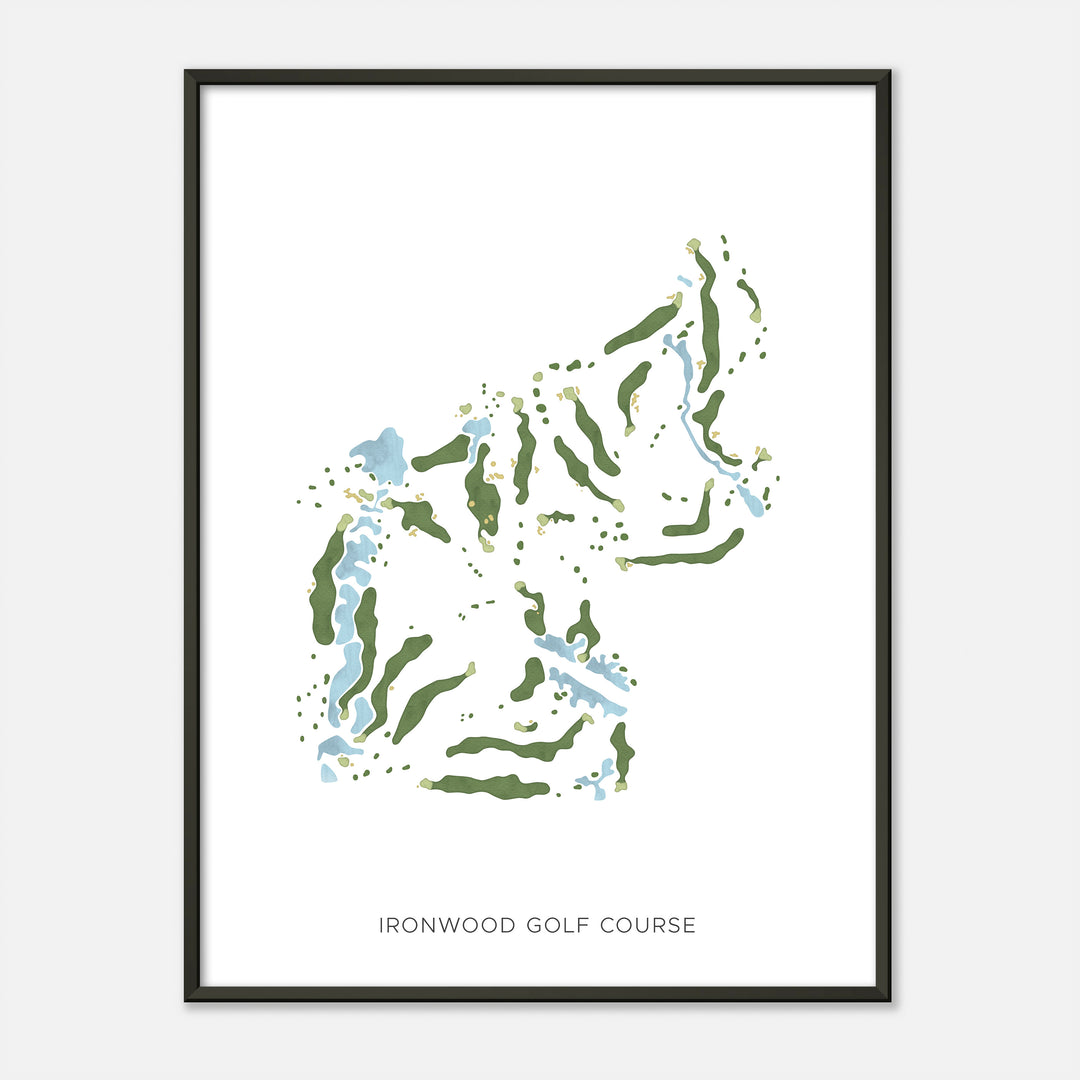 Print of Ironwood Golf Course Modern Map