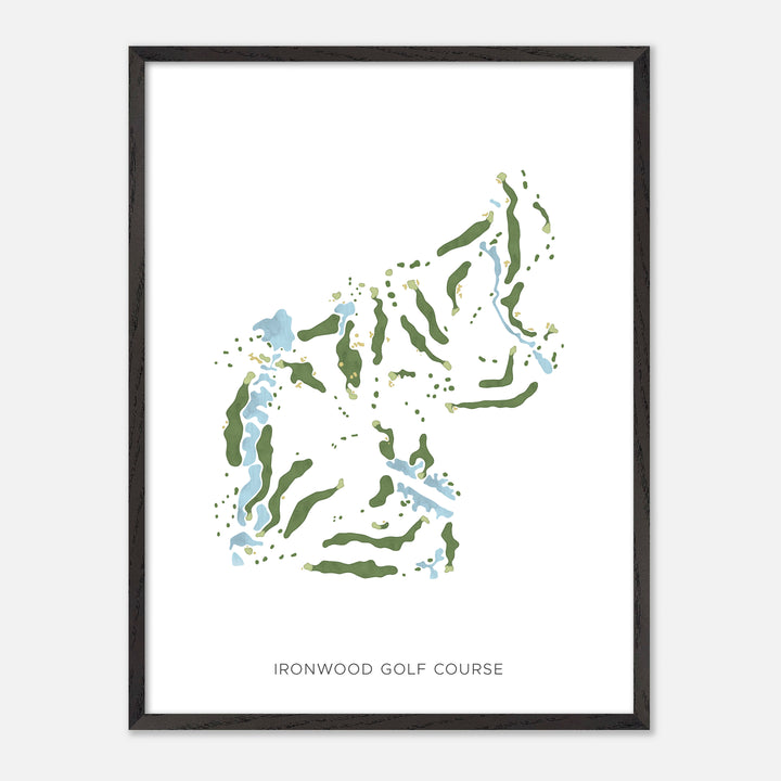 Print of Ironwood Golf Course Modern Map