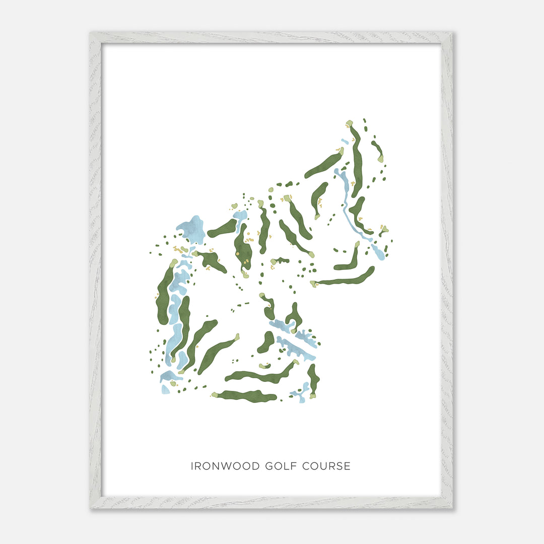 Print of Ironwood Golf Course Modern Map