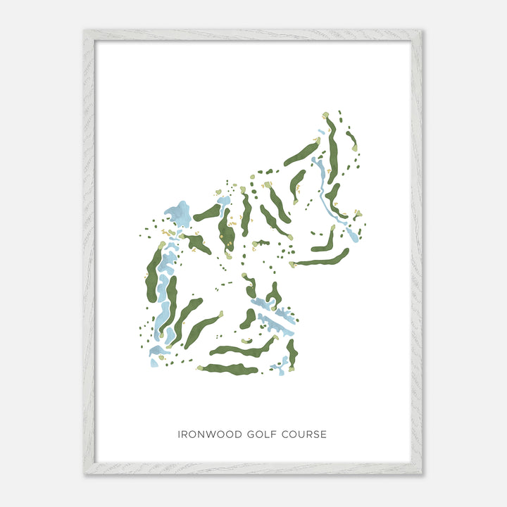 Print of Ironwood Golf Course Modern Map