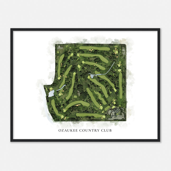 Print of Ozaukee Country Club Classic Map