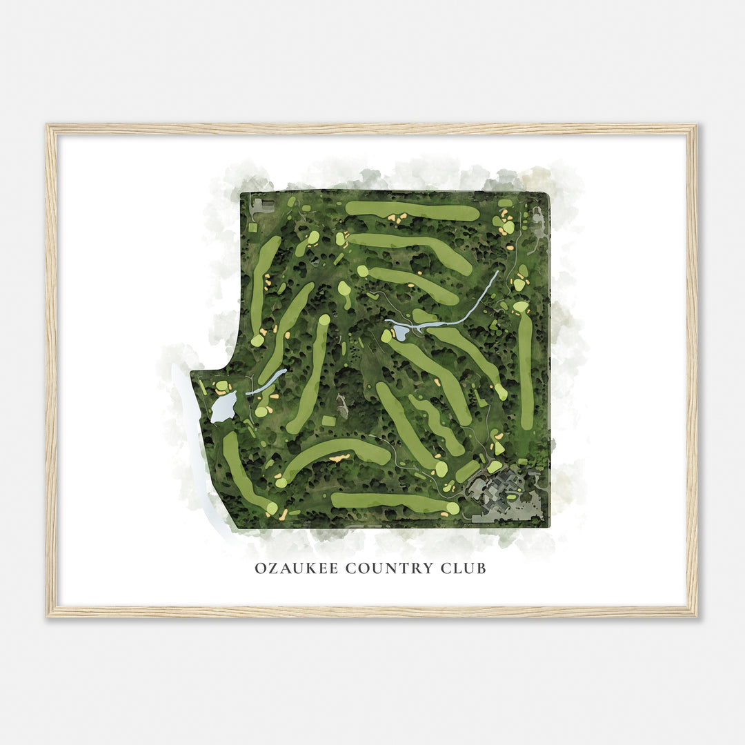 Print of Ozaukee Country Club Classic Map