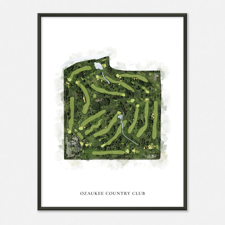 Print of Ozaukee Country Club Classic Map