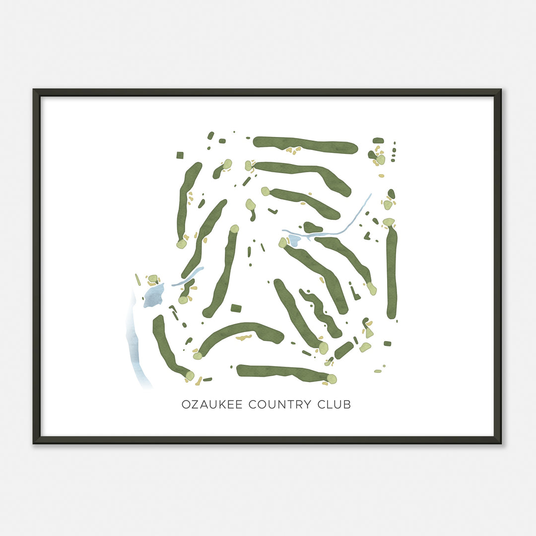 Print of Ozaukee Country Club Modern Map