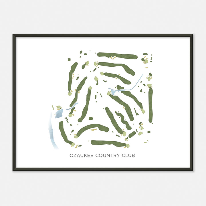 Print of Ozaukee Country Club Modern Map