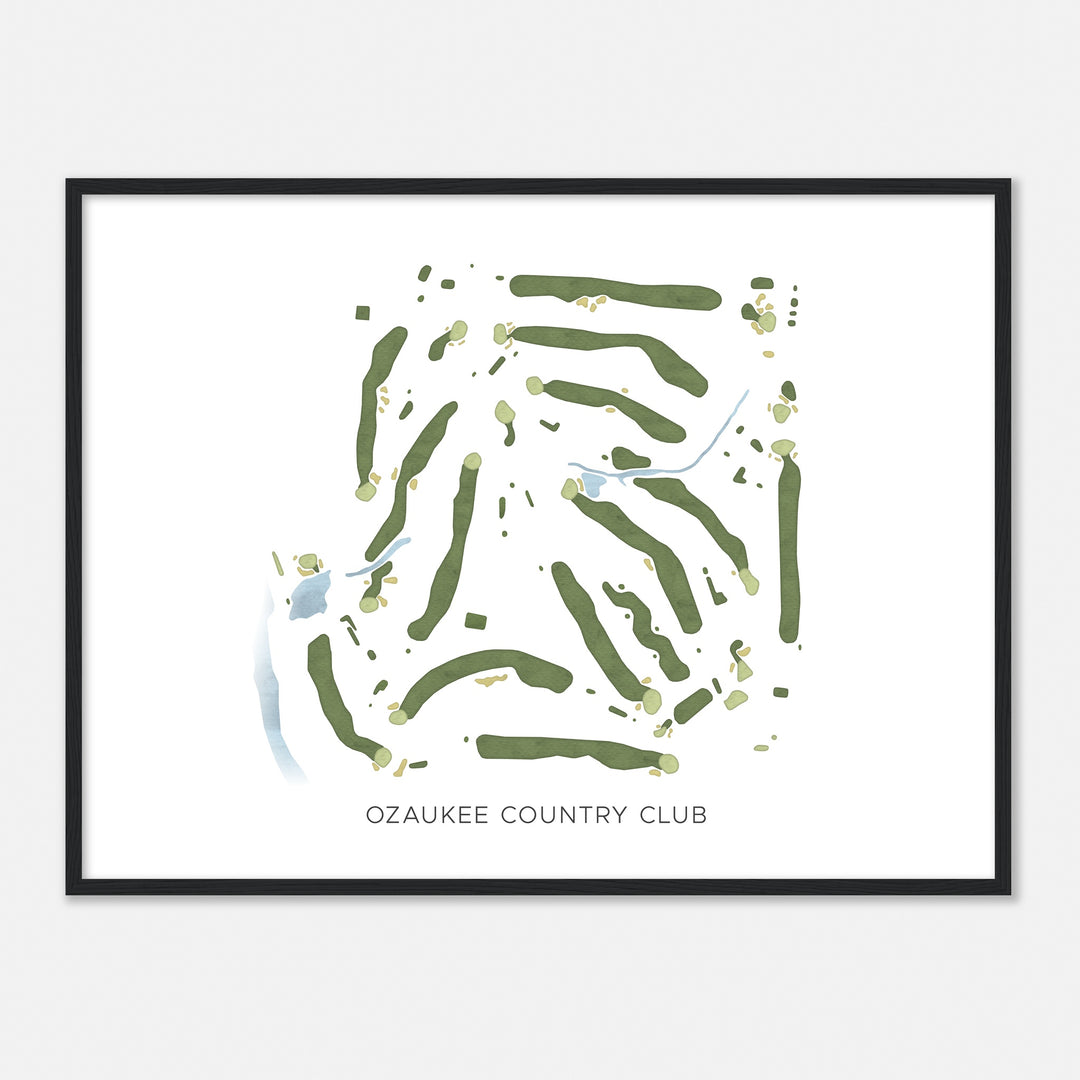 Print of Ozaukee Country Club Modern Map