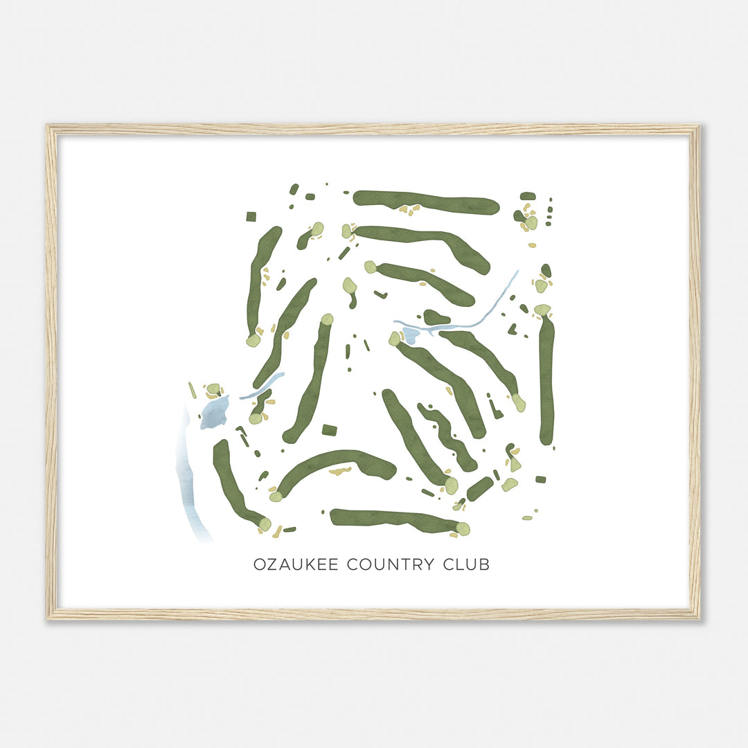 Print of Ozaukee Country Club Modern Map