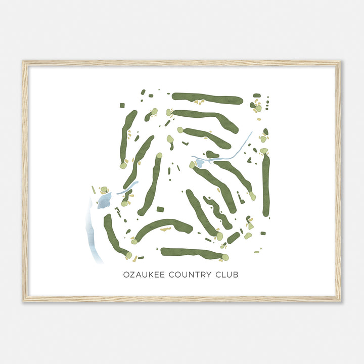 Print of Ozaukee Country Club Modern Map