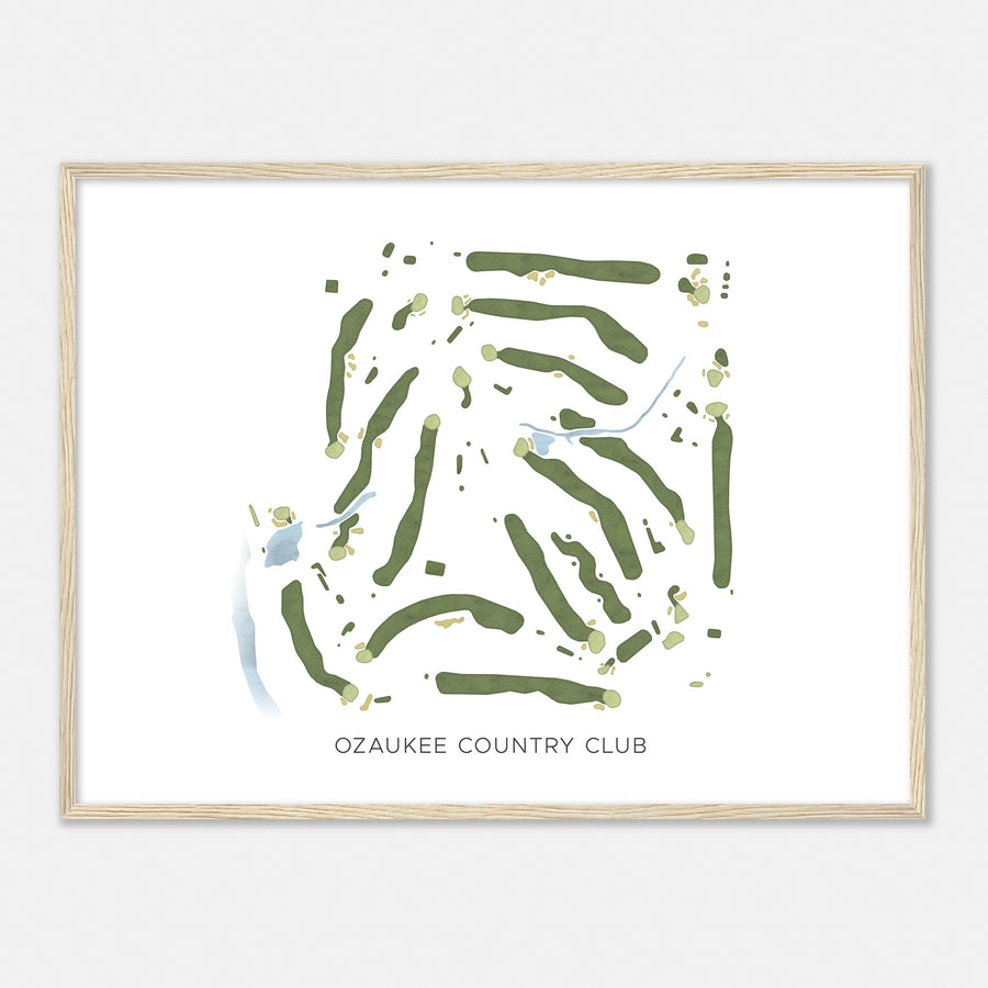 Print of Ozaukee Country Club Modern Map