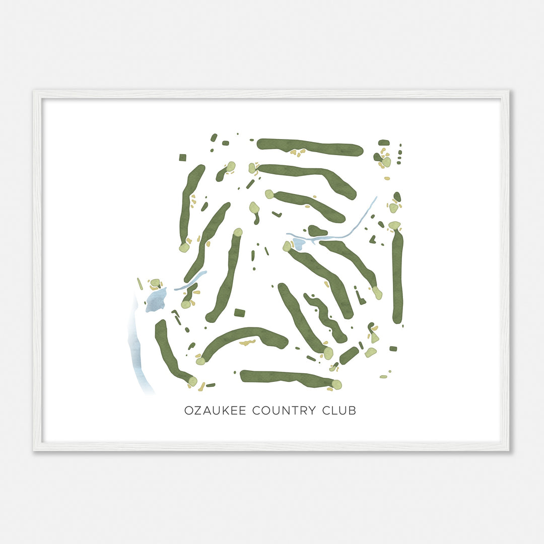 Print of Ozaukee Country Club Modern Map