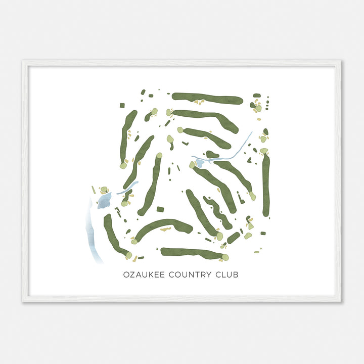 Print of Ozaukee Country Club Modern Map