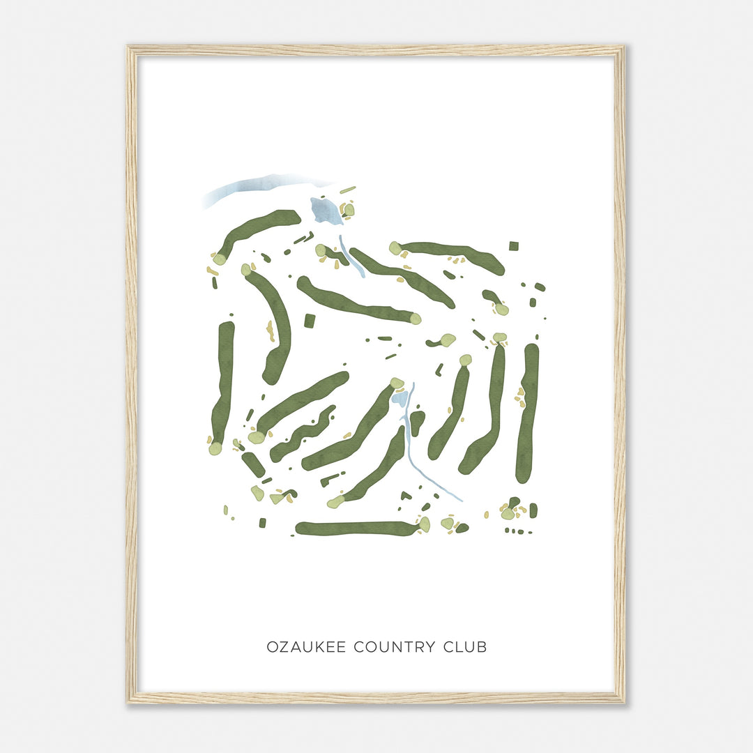 Print of Ozaukee Country Club Modern Map