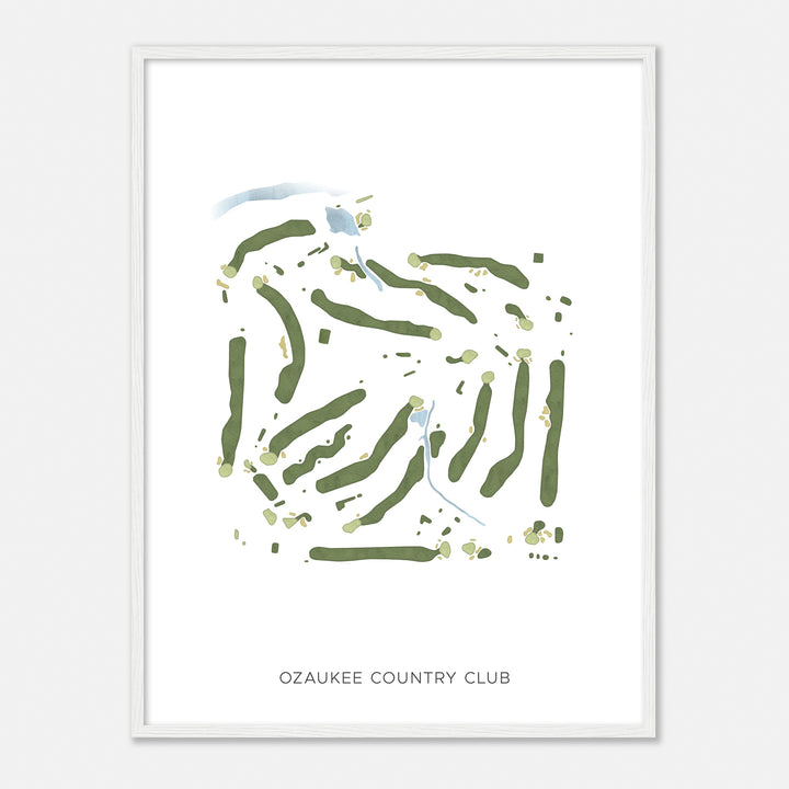 Print of Ozaukee Country Club Modern Map