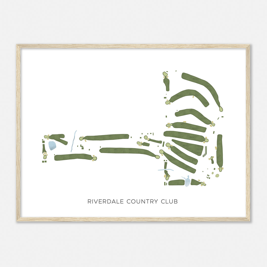 Print of Riverdale Country Club Modern Map