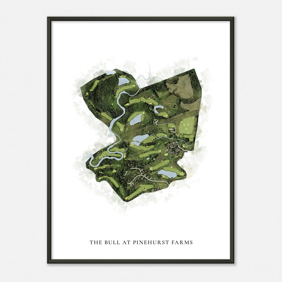 Print of The Bull At Pinehurst Farms Classic Map