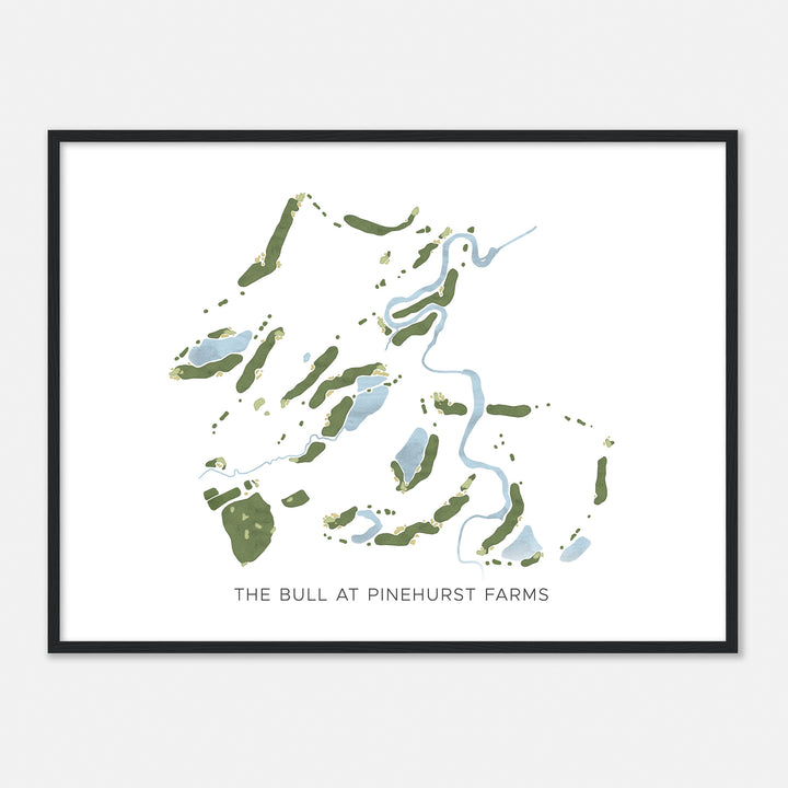 Print of The Bull At Pinehurst Farms Modern Map