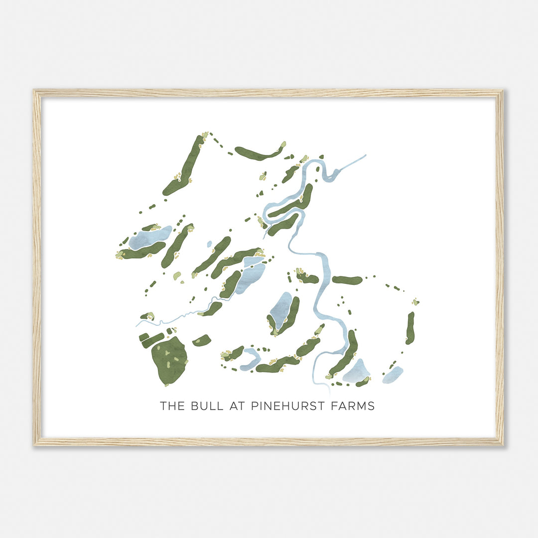 Print of The Bull At Pinehurst Farms Modern Map