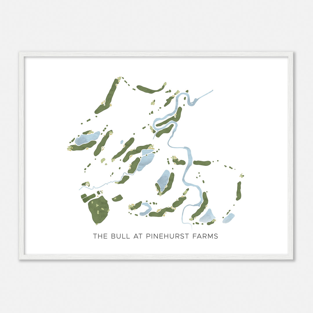 Print of The Bull At Pinehurst Farms Modern Map