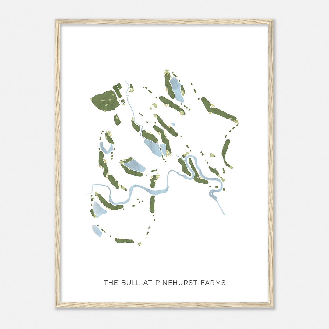 Print of The Bull At Pinehurst Farms Modern Map