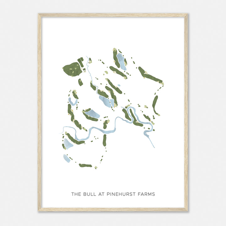 Print of The Bull At Pinehurst Farms Modern Map