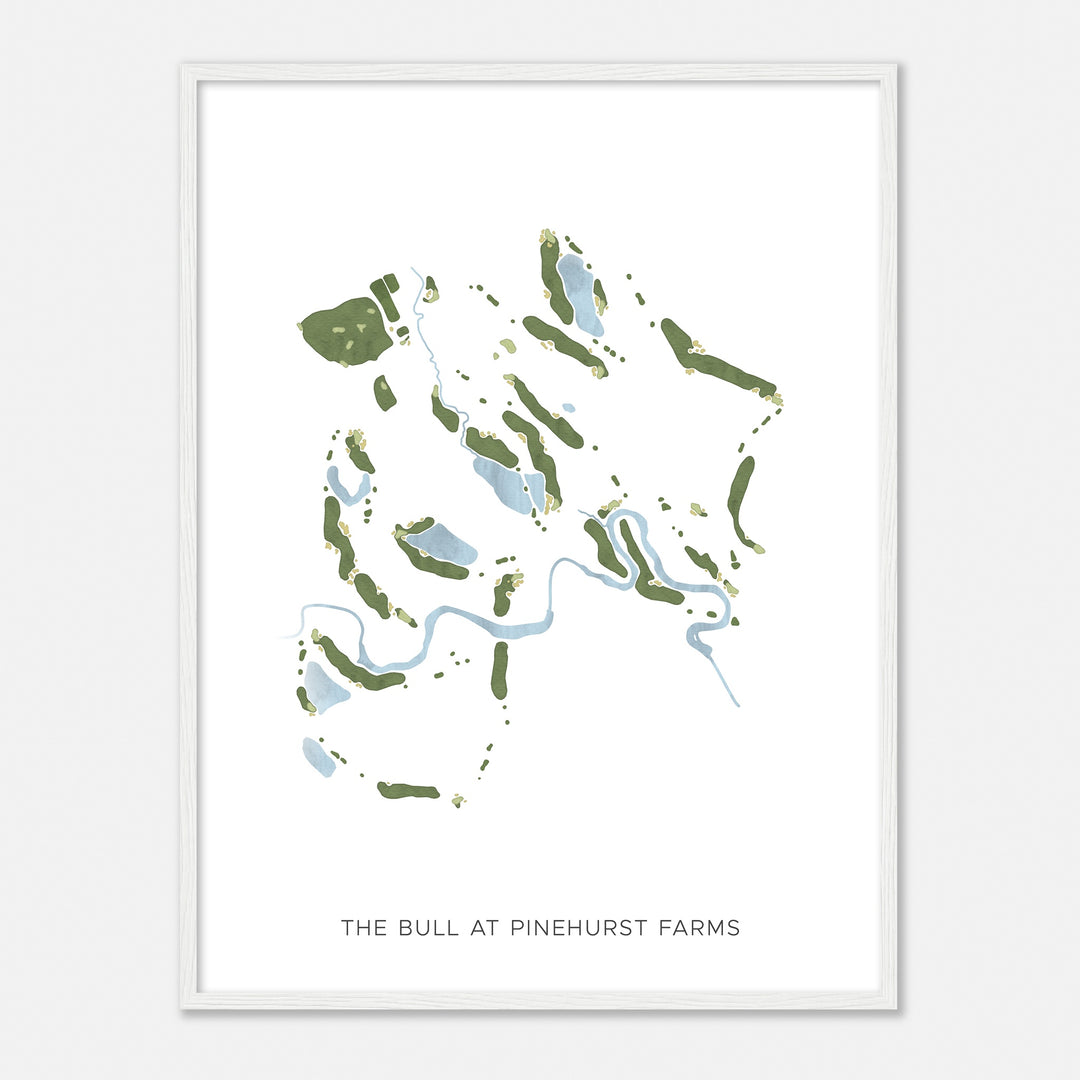 Print of The Bull At Pinehurst Farms Modern Map