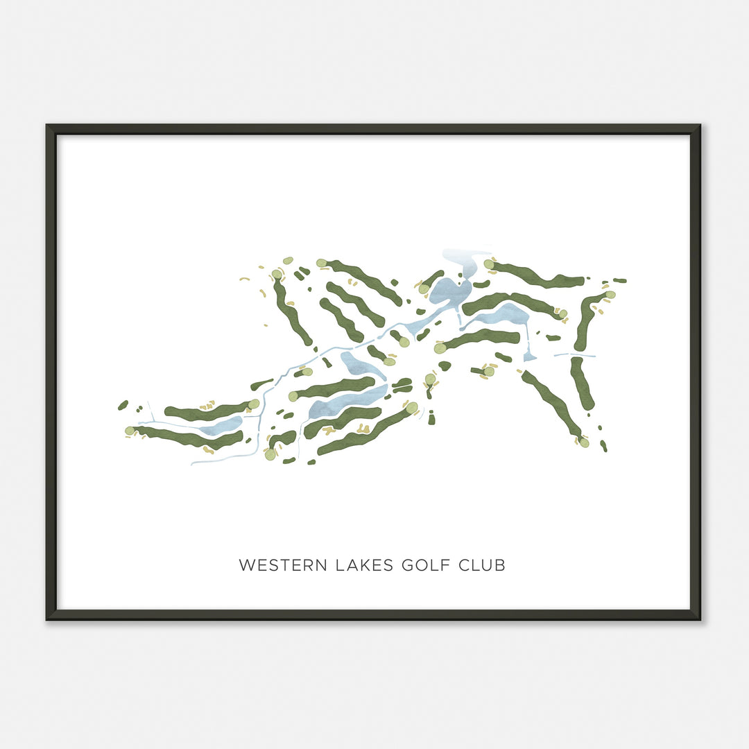 Print of Western Lakes Golf Club Modern Map