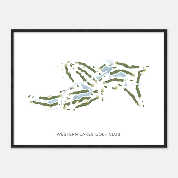 Print of Western Lakes Golf Club Modern Map