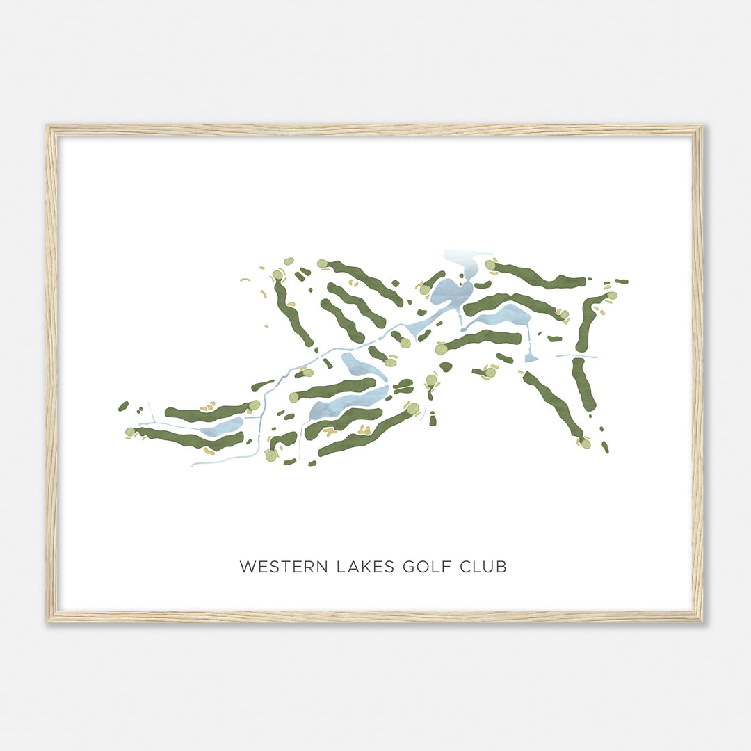 Print of Western Lakes Golf Club Modern Map