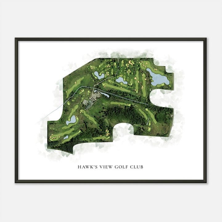 Print of Hawk'S View Golf Club Classic Map