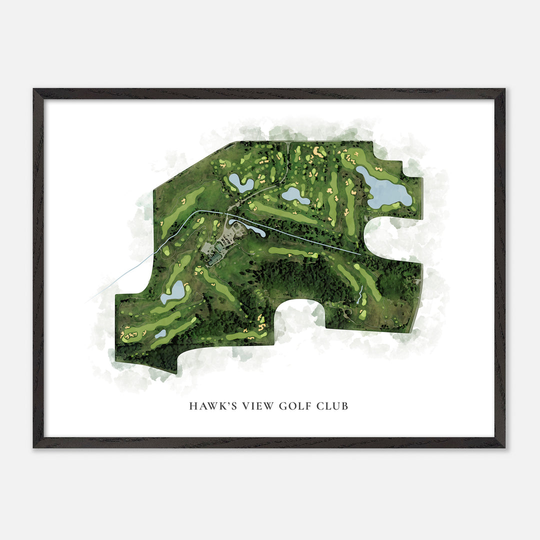 Print of Hawk'S View Golf Club Classic Map