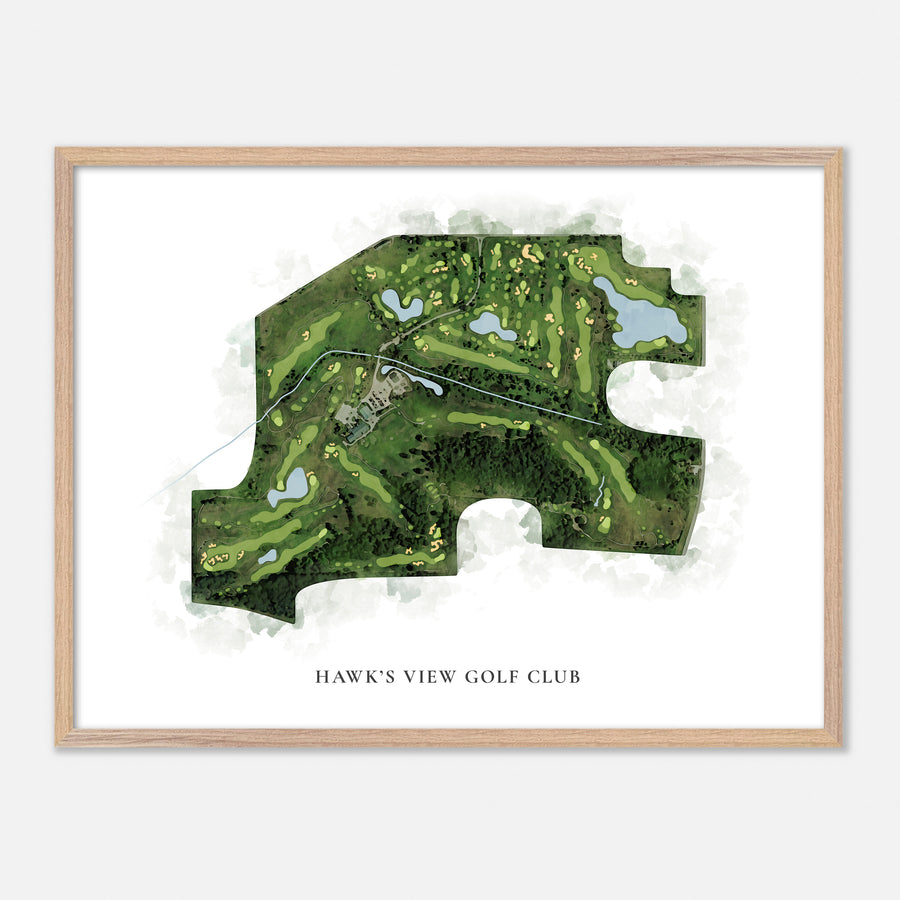 Print of Hawk'S View Golf Club Classic Map