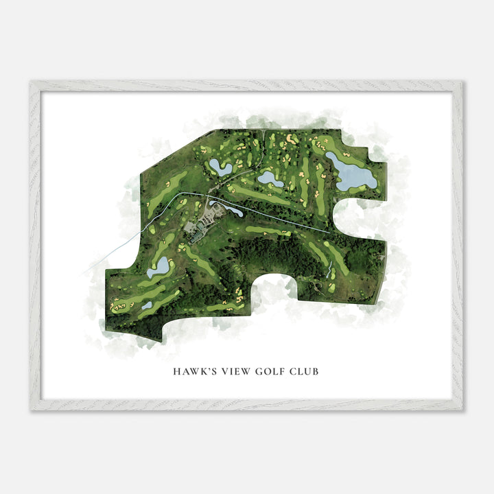 Print of Hawk'S View Golf Club Classic Map