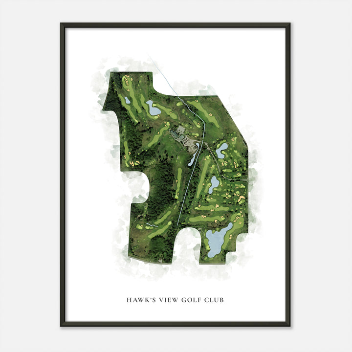 Print of Hawk'S View Golf Club Classic Map