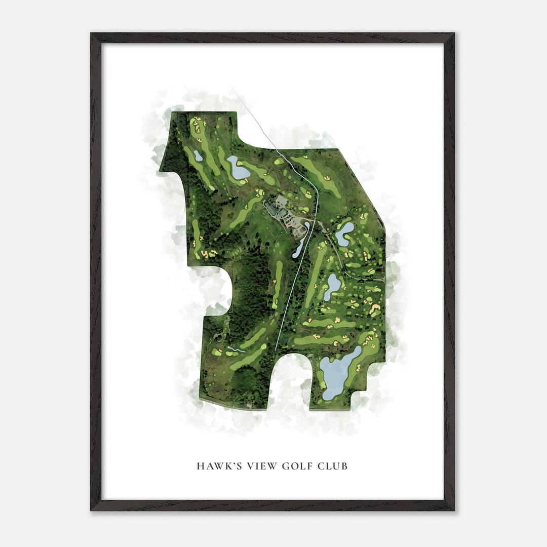 Print of Hawk'S View Golf Club Classic Map