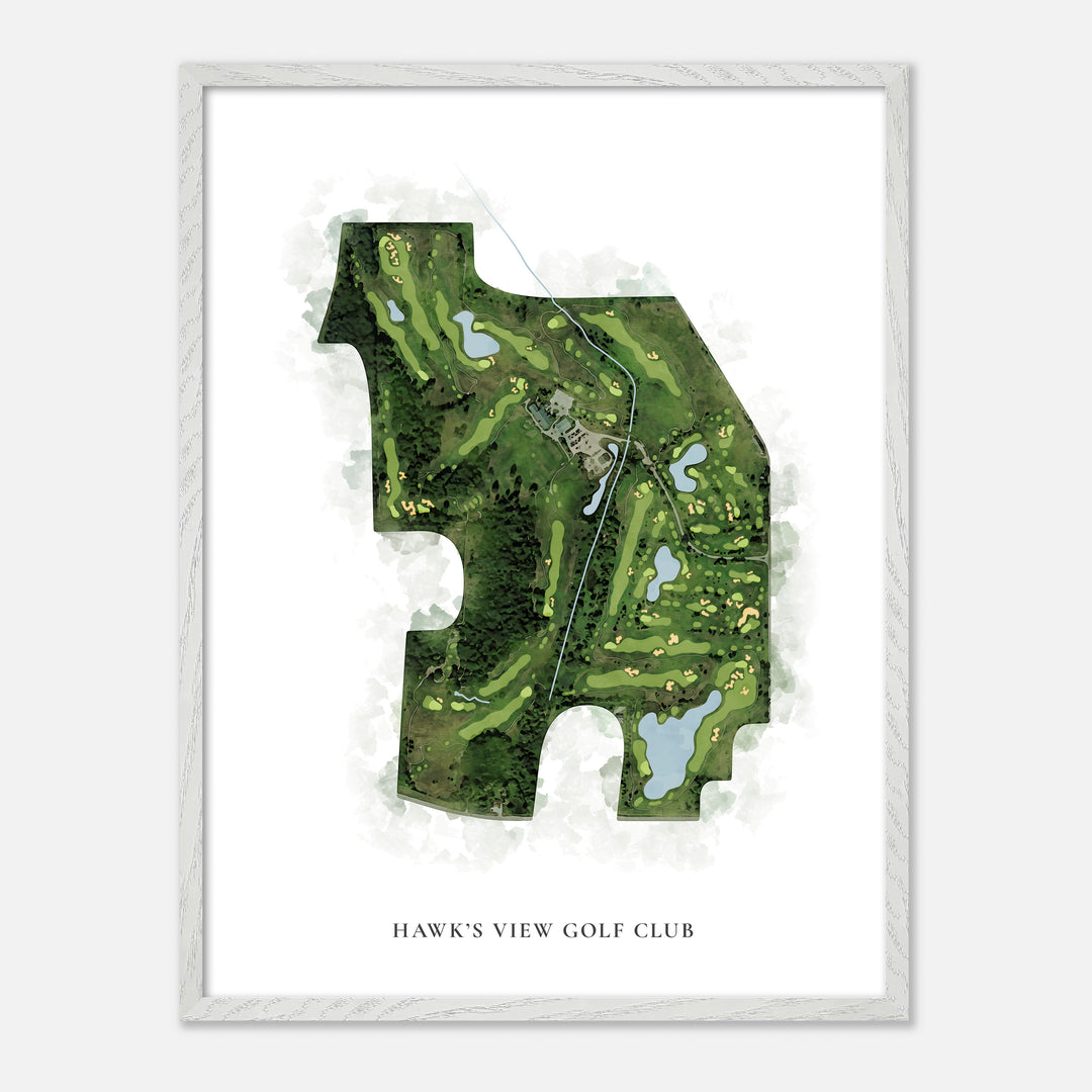 Print of Hawk'S View Golf Club Classic Map