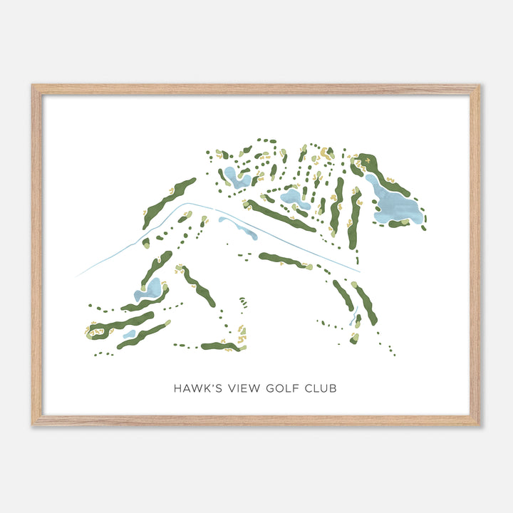 Print of Hawk'S View Golf Club Modern Map