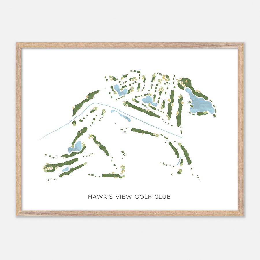 Print of Hawk'S View Golf Club Modern Map