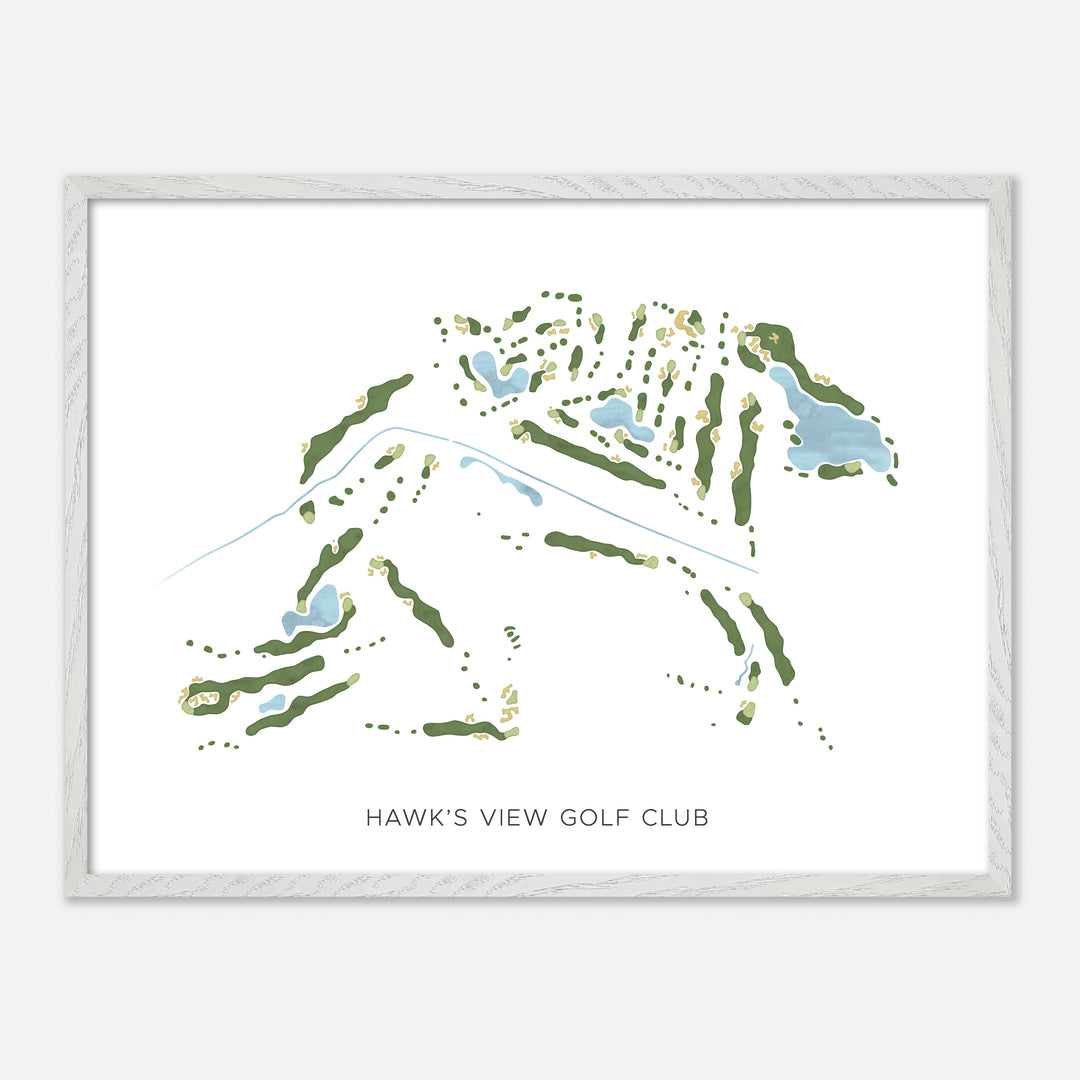 Print of Hawk'S View Golf Club Modern Map