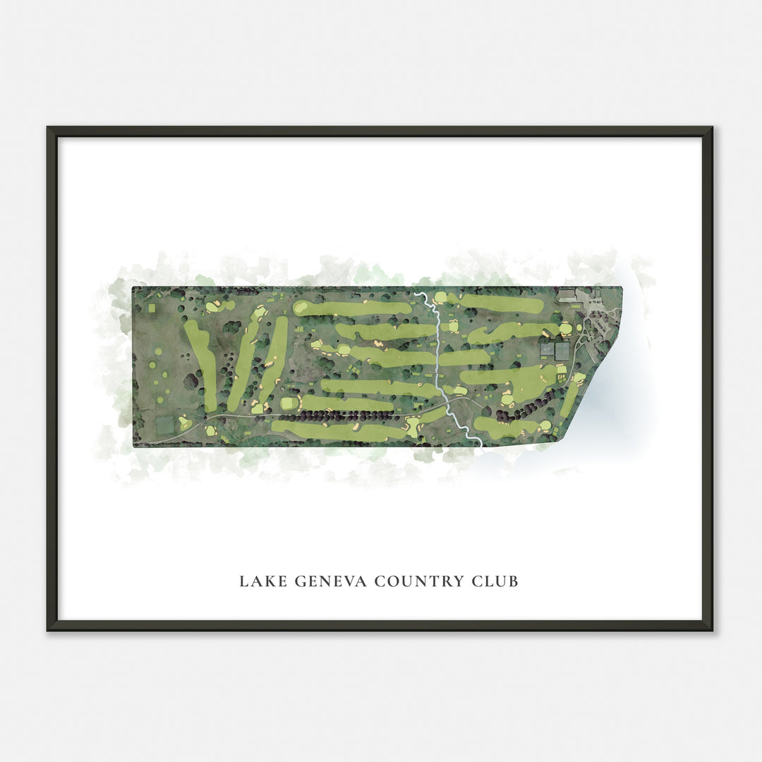 Print of Lake Geneva Country Club Classic Map