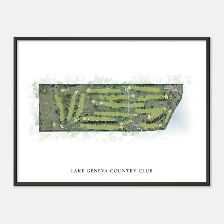 Print of Lake Geneva Country Club Classic Map