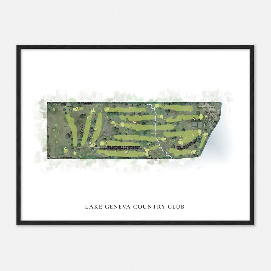 Print of Lake Geneva Country Club Classic Map