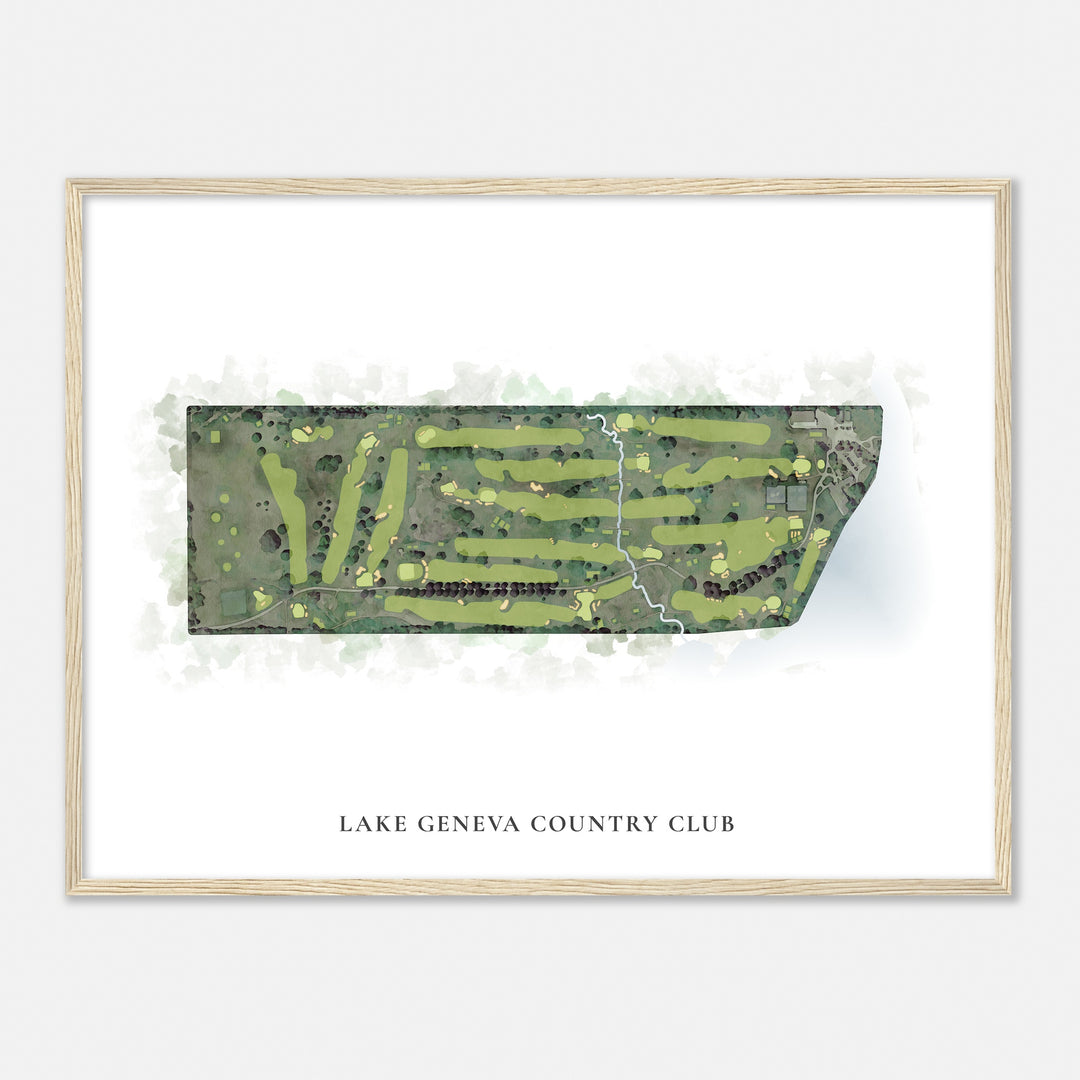 Print of Lake Geneva Country Club Classic Map