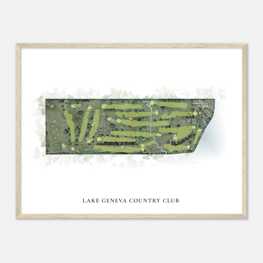 Print of Lake Geneva Country Club Classic Map