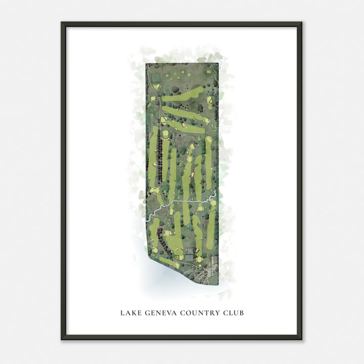 Print of Lake Geneva Country Club Classic Map