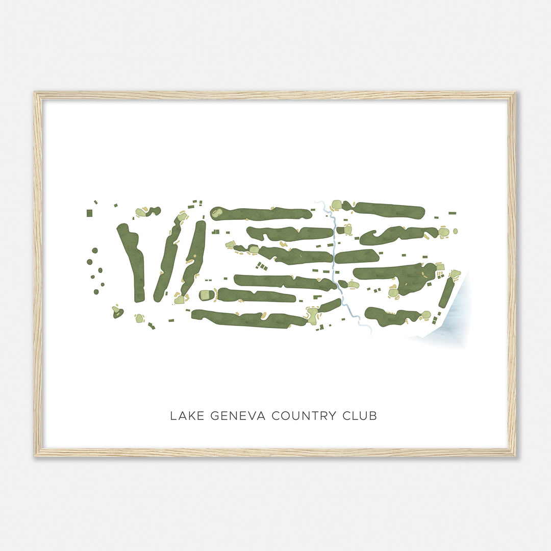 Print of Lake Geneva Country Club Modern Map