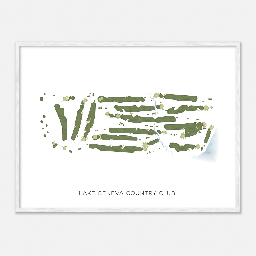 Print of Lake Geneva Country Club Modern Map