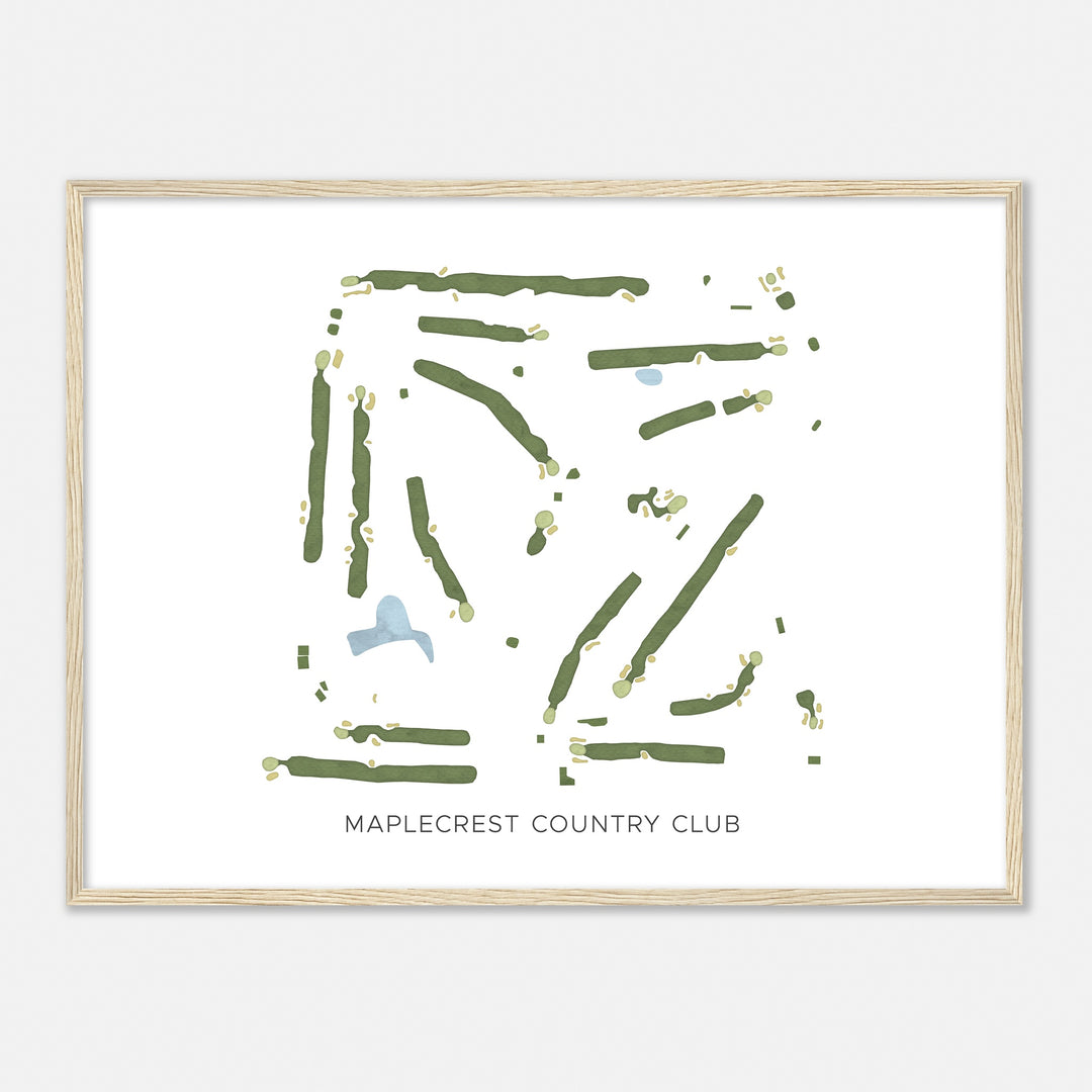 Print of Maplecrest Country Club Modern Map